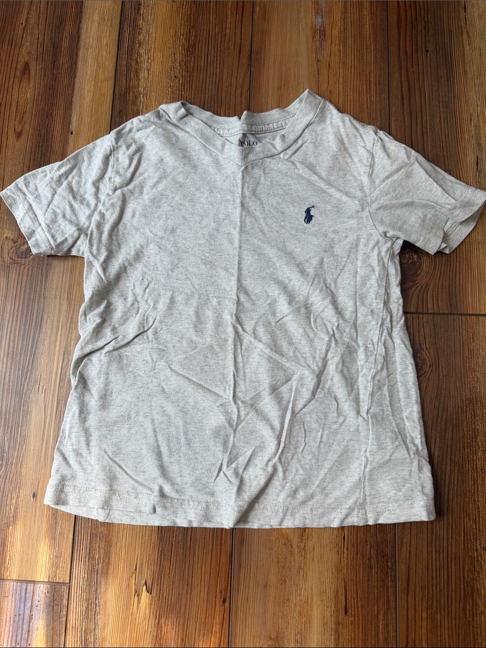 Kids Polo by Ralph Lauren Light Heather Gray Short Sleeve Crew Tee